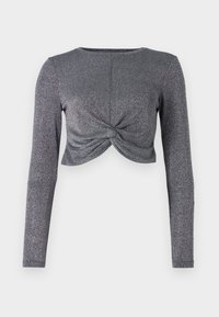 ONLKETTY SHINE TWIST - Top dugih rukava - dark grey melange