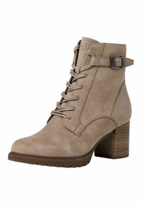 Tamaris Botines con plataforma - taupe nubuc
