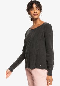 Roxy BOHO MIND LANGÄRMLIGES MIT WAFFEL - Strickpullover - anthracite