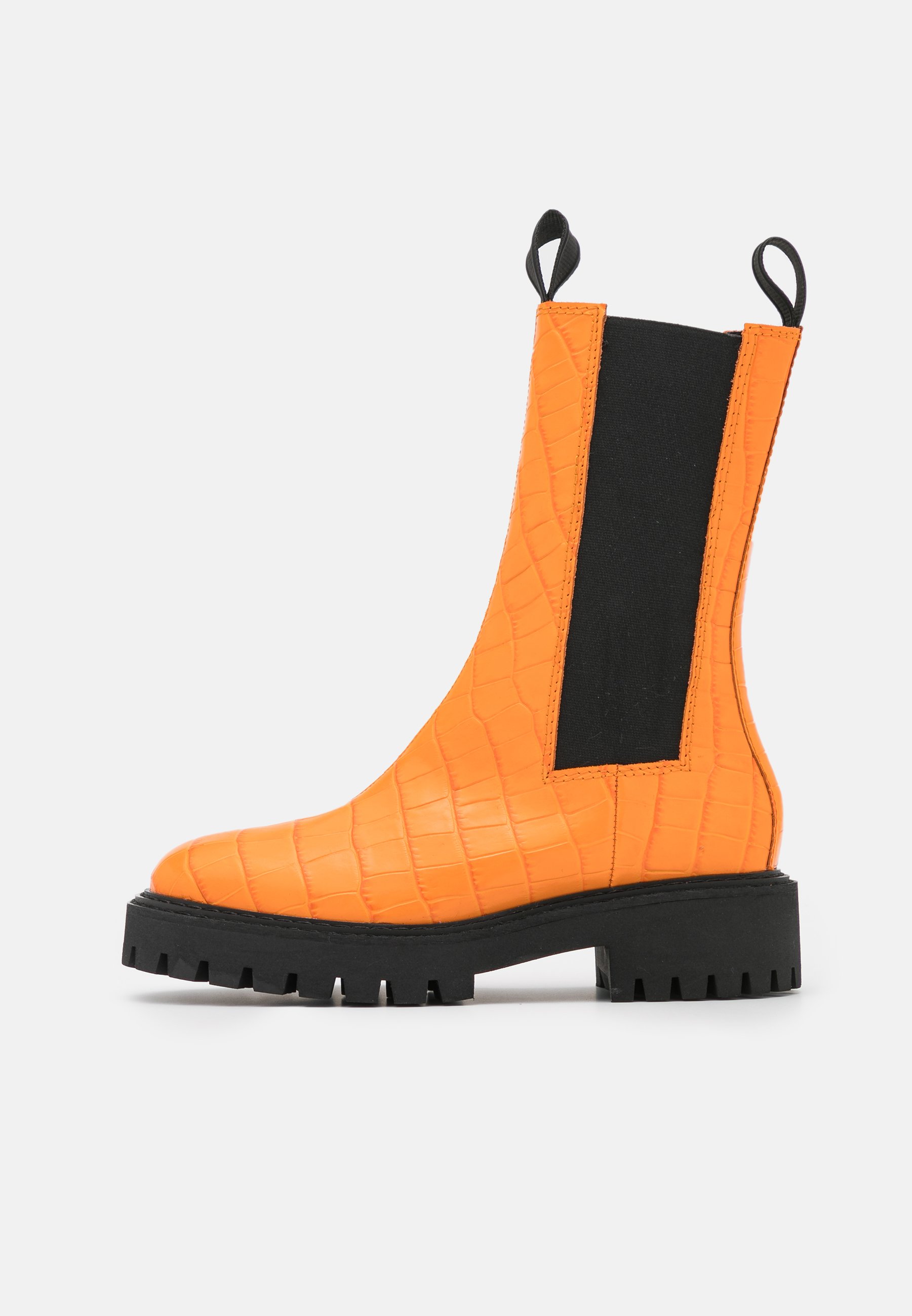 orange boots
