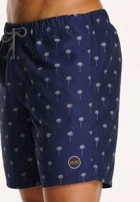 Shiwi REGULAR FIT PALM - Plavecké šortky - dark navy
