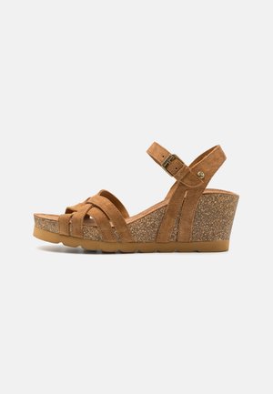 VERA - Sandalen met plateauzool - bark