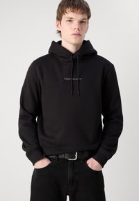 Calvin Klein Jeans MONOLOGO HOODIE - Pulover s kapuco - black