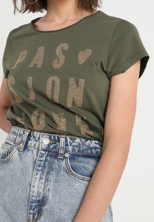 T-shirt print - khaki