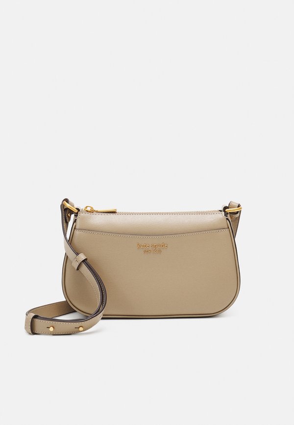 BLEECKER SAFFIANO SMALL CROSSBODY - Cross body bag - timeless taupe