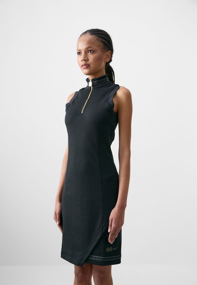 Nike Sportswear X NAOMI OSAKA DRESS - Shift dress - black/medium  olive/black - Zalando