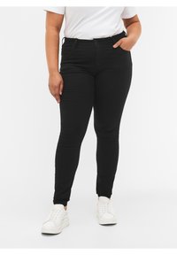 Zizzi LONG AMY - Slim fit -farkut - black