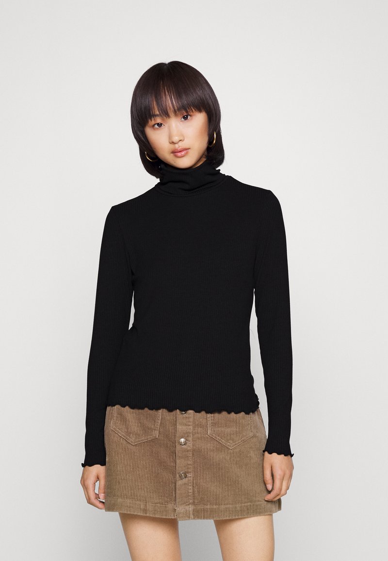 Pieces Petite PCLICCA ROLLNECK - Camisola de manga comprida - black