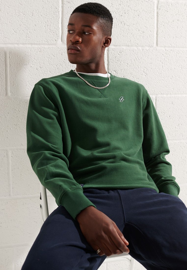 Superdry ESSENTIAL CREW - Sweatshirt - dark green/green - Zalando.ie