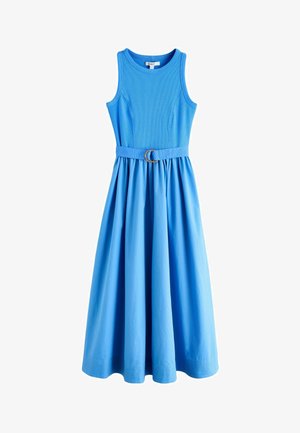 Next, REGULAR FIT - 2 IN 1 WOVEN MIX BELTED MIDI DRESS . - Hverdagskjole - cornflower blue