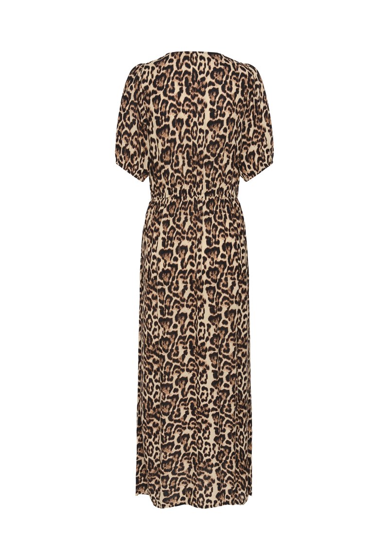 amber brown leopard print midi dress Amber Leopard Print Midi Dress Brown | Dresses