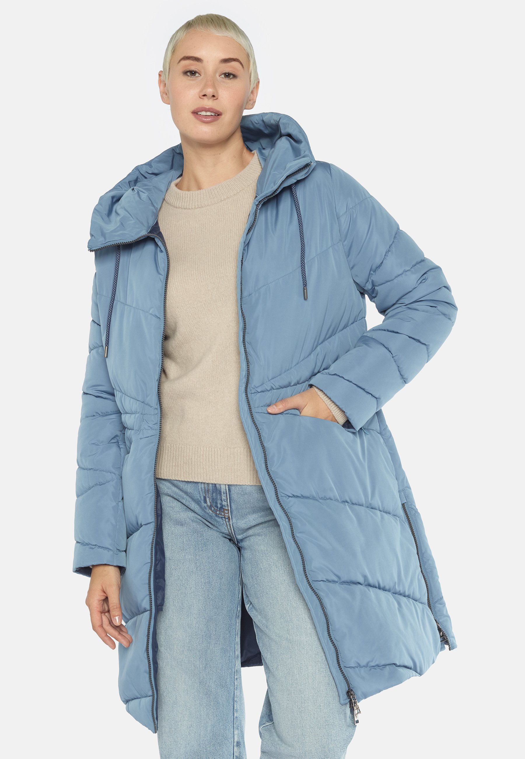 indigo fuchs schmitt steppmantel blau