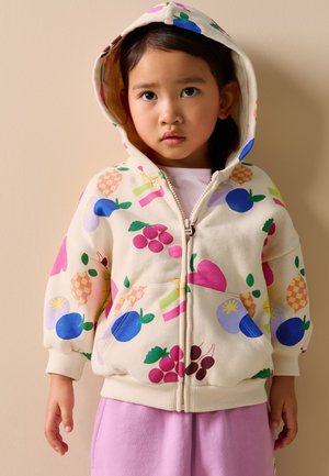 Next, THROUGH HOODIE - Mikina so zipsom - cream fruit