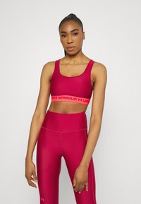 Under Armour CROSSBACK MID BRA - Sutiã desportivo de suporte médio - black rose/penta pink/black rose
