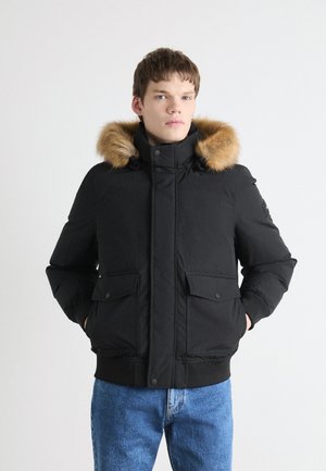 ROCKIE BOMBER - Jachetă cu puf - black