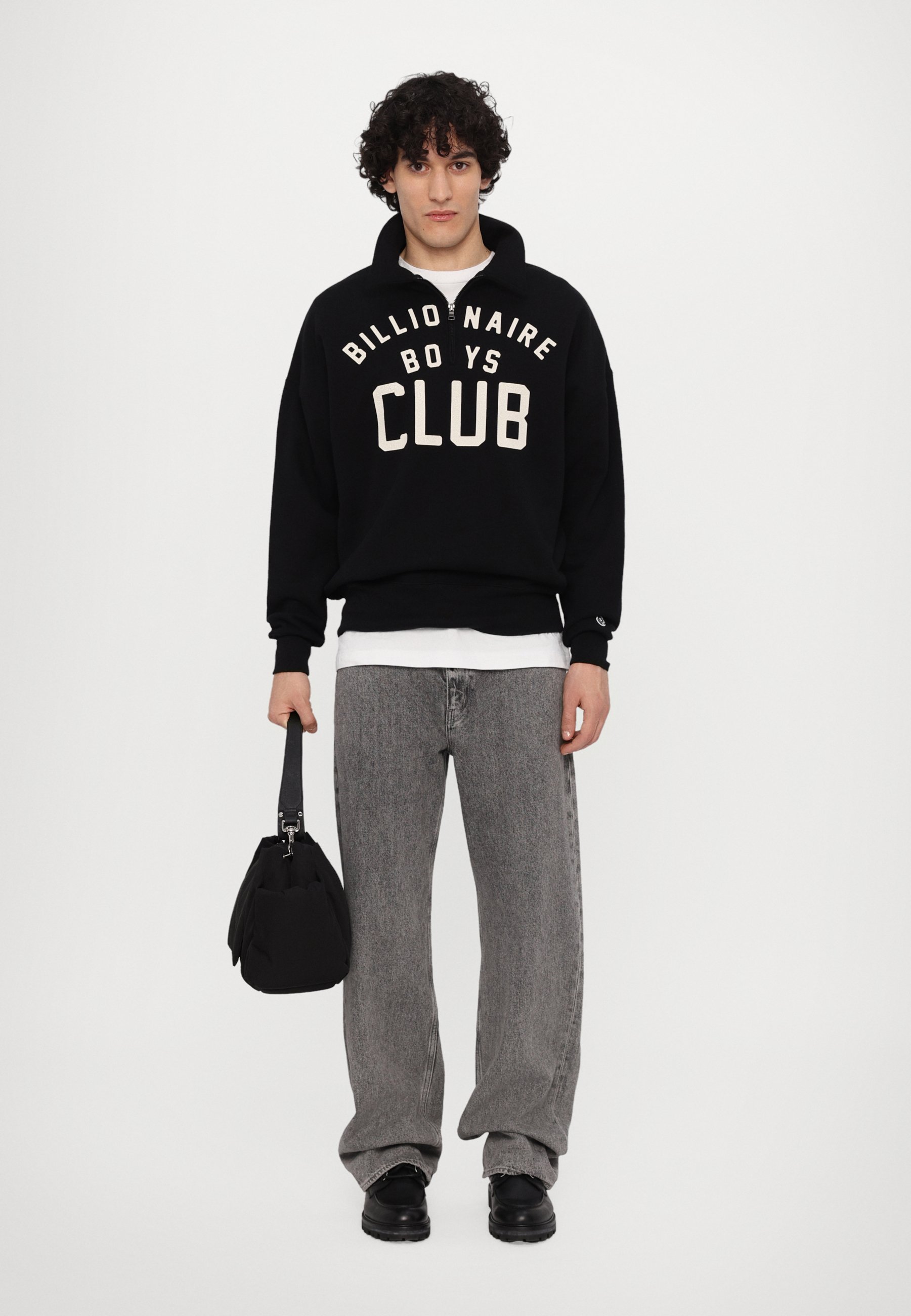 COLLARED HALF ZIP SWEATER - Sweatshirt - Product Details