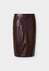 MIDI SKIRT - Kokerrok - rich brown