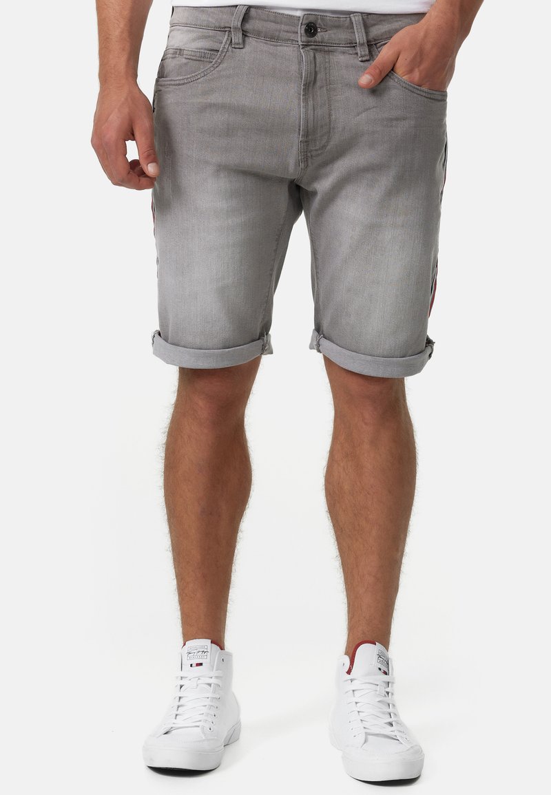 INDICODE JEANS - Denim shorts - gray, Enlarge