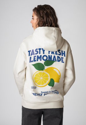 Sublevel MIT ZITRONEN-PRINT UND SCHRIFTZUG LEMONADE - Kapuzenpullover - weiß