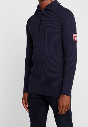 Stickad tröja - dark blue