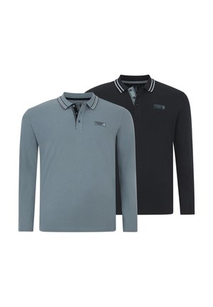 DOPPELPACK -EARL GILIELL - Langarmshirt - petrol dunkelblau