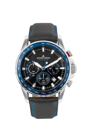 Jacques Lemans LIVERPOOL - Chronograph watch - black light blue
