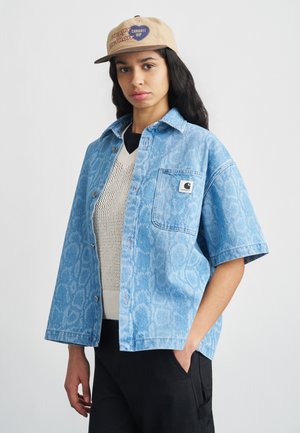 Carhartt WIP, SNAKE LOVILIA SHIRT - Camicia - blue bleached