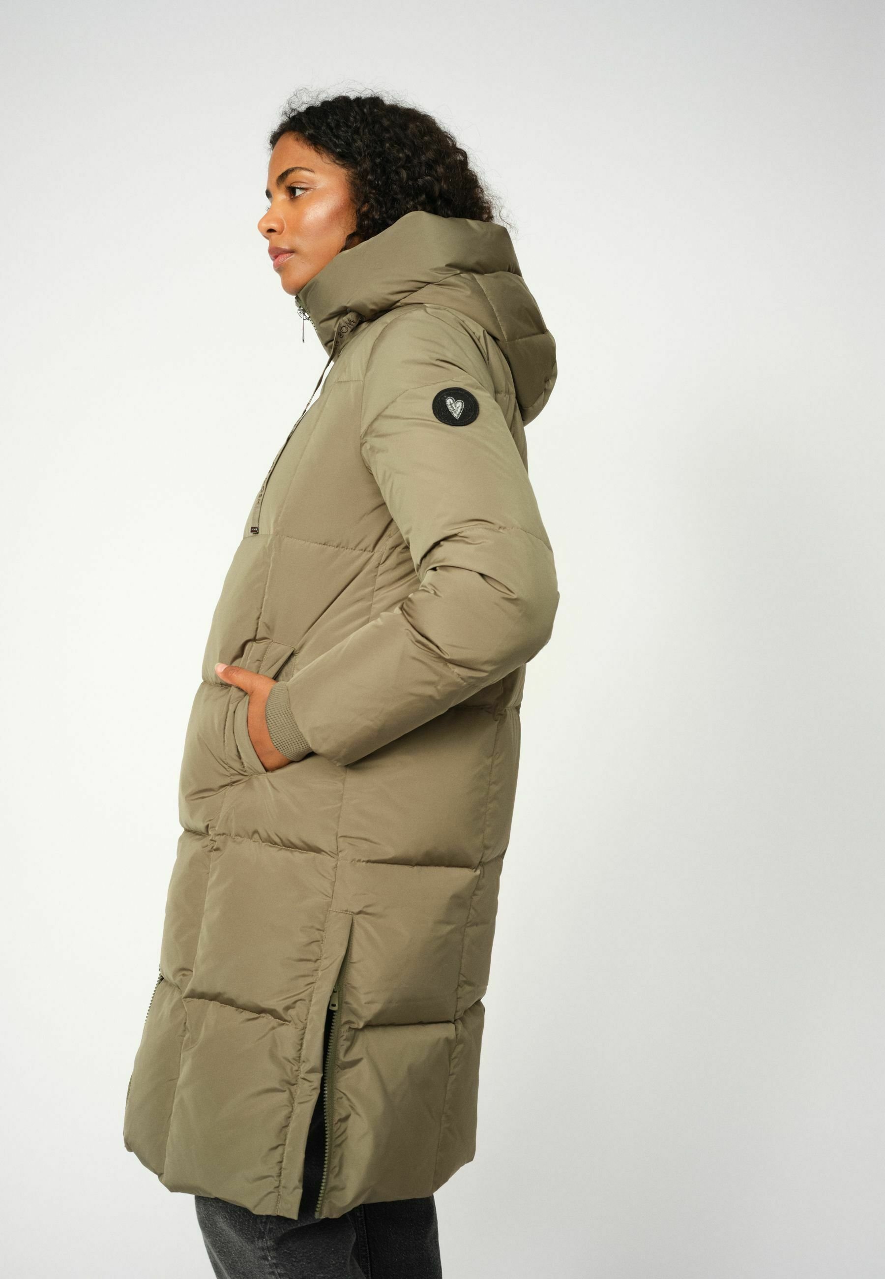 Mos Mosh SQUARE COAT - Daunenmantel - dusty olive/grün - Zalando