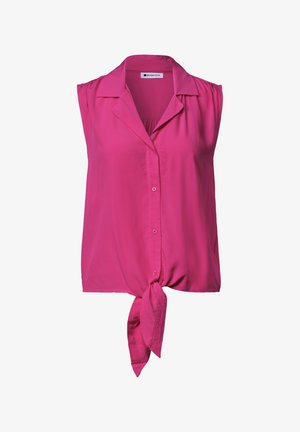 Street One, BLUSENTOP MIT BOWLING-KRAGEN UND KNOTEN - Button-down blouse - magenta dream