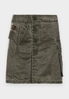 VINTAGE MINI SKIRT - Jeansrock - dark olive