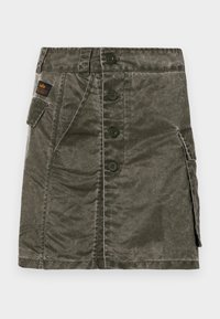 VINTAGE MINI SKIRT - Jeansrock - dark olive