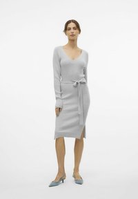 Vero Moda SABA  - Abito in maglia - light grey melange