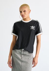 adidas Originals ADICOLOR 3-STRIPES PINSTRIPE - Camiseta estampada - black