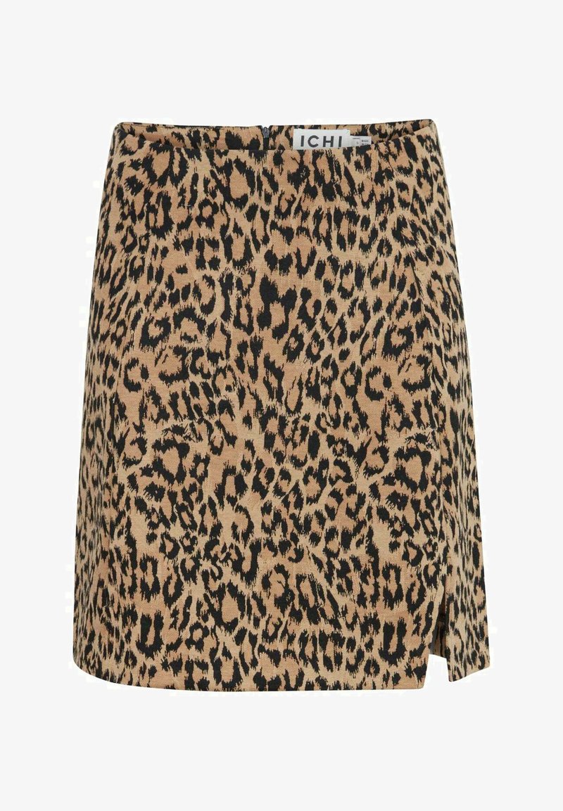 ICHI IHKate Pencil skirt leopard jacquard/brown