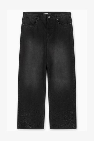 FAVELA RHINESTONE UNISEX - Loose fit teksad - denim black