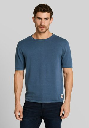 TOM TAILOR, STRICKPULLOVER IM WASHED-LOOK - T-Shirt basic - dark duck blue