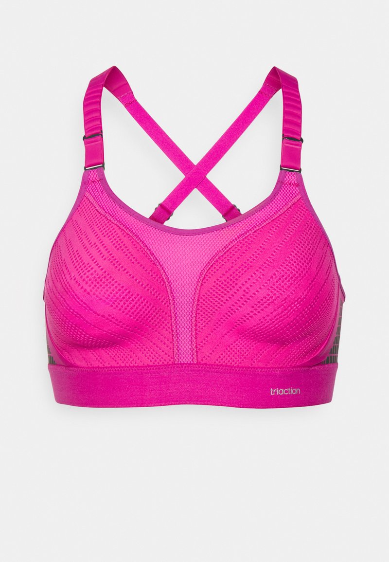 triaction by Triumph Sport-bh met high support donkerroze