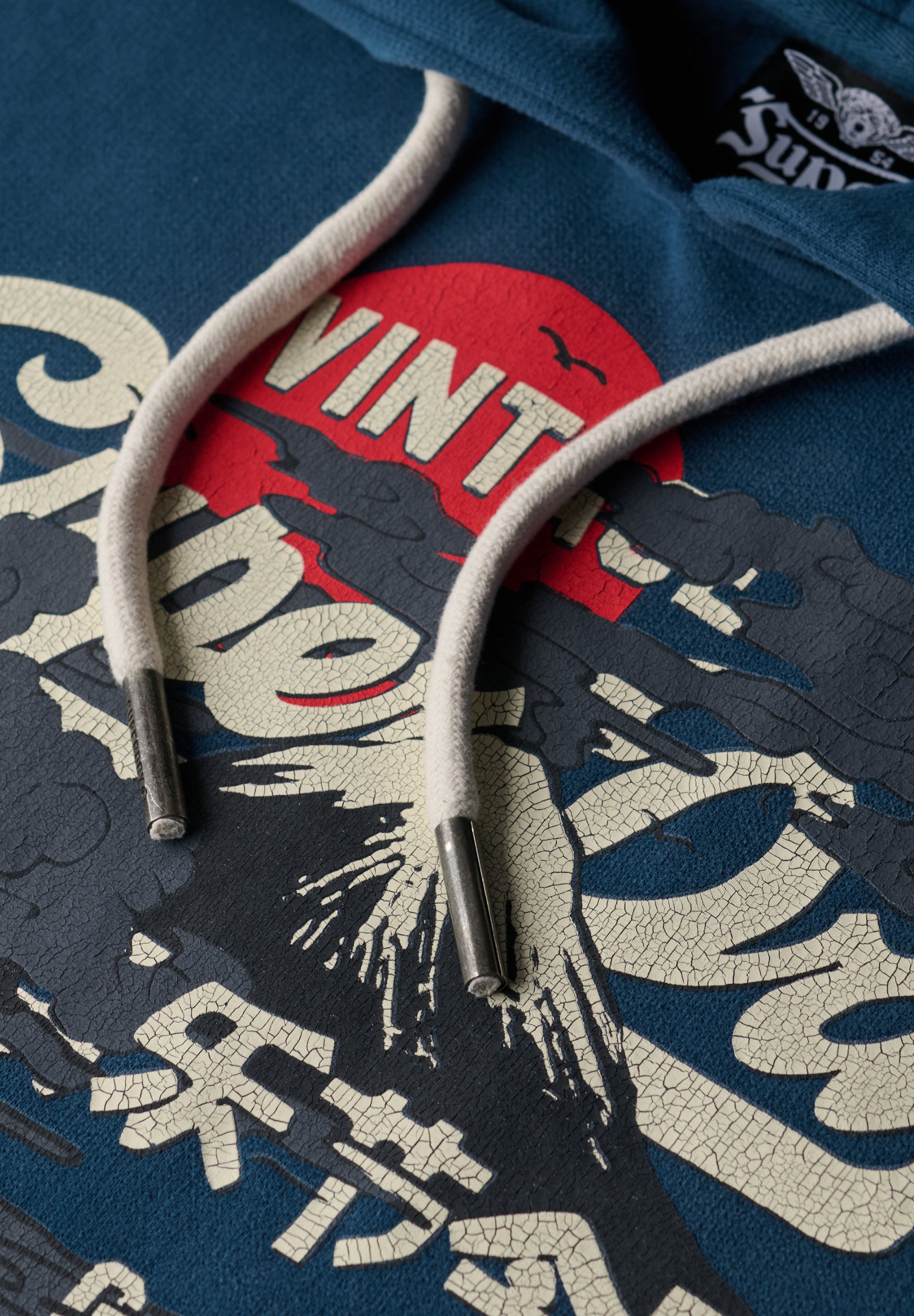 Superdry & Co TOKYO VI GRAPHIC PRINT LOGO - Hoodie - blue bottle