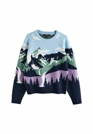 REGULAR FIT - SUPER SOFT CREW NECK LONG SLEEVE - Jumper - multi landscape scene