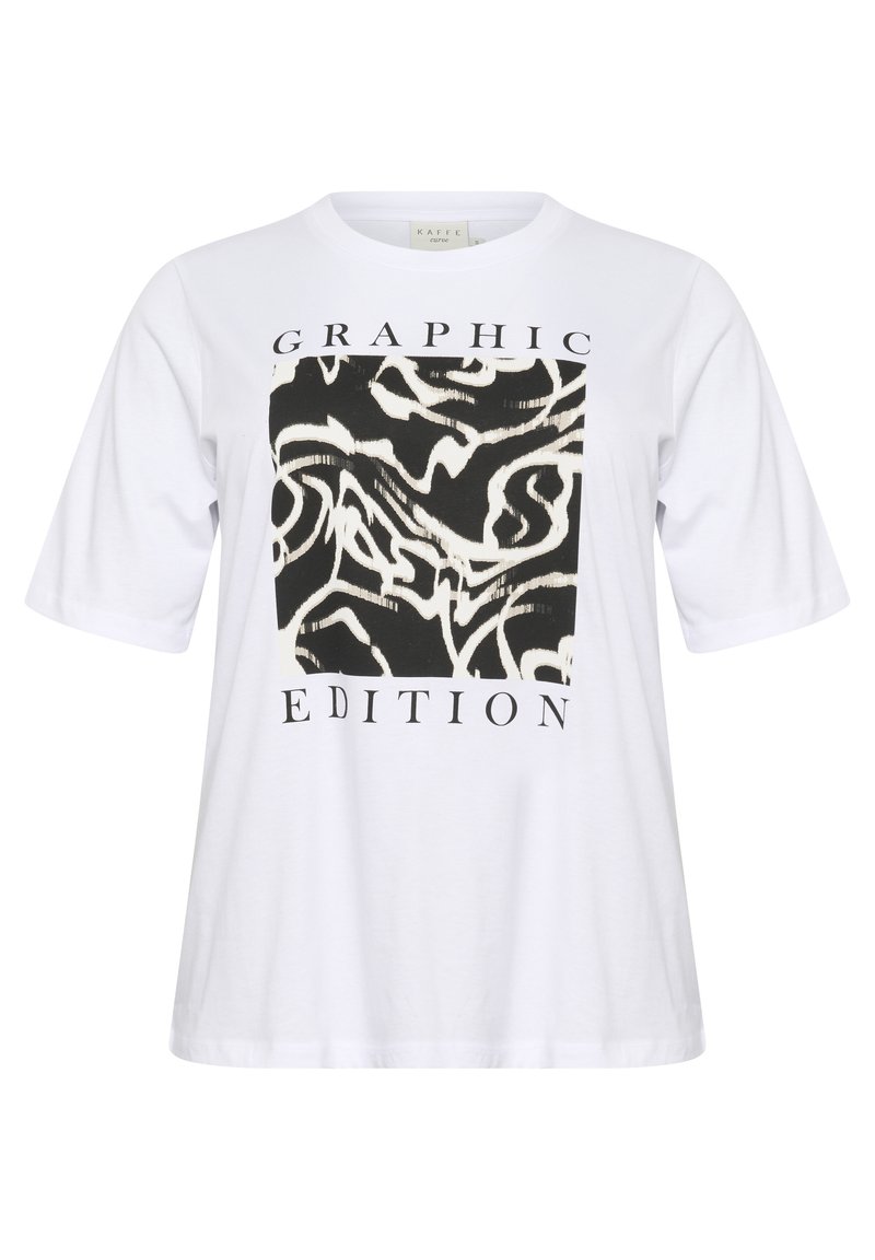 Kaffe Curve T-shirt print wit Kaffe Curve T-shirt print wit