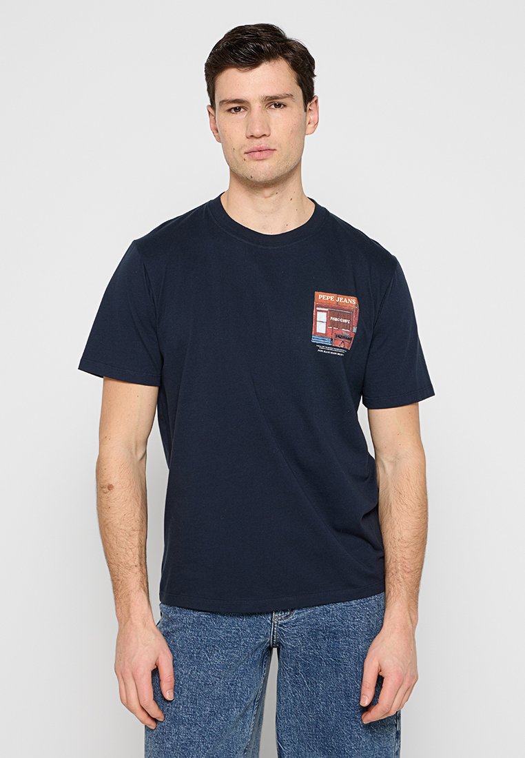 Pepe Jeans T-shirt print donkerblauw