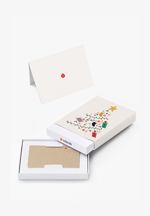 XMAS - Cadeaubon in feestelijke doos - beige