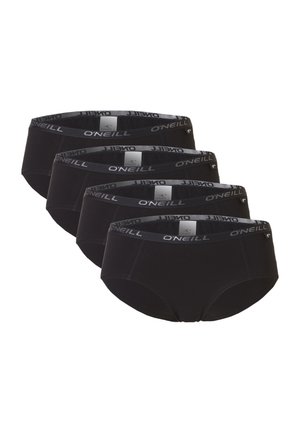 Zwarte katoenen onderbroek, met een brede tailleband met het "O'Neill" logo, een gladde textuur en een klassieke slipvorm. Verpakking van vier.