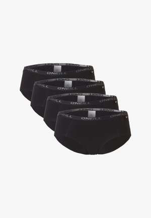 Zwarte katoenen onderbroek, met een brede tailleband met het "O'Neill" logo, een gladde textuur en een klassieke slipvorm. Verpakking van vier.