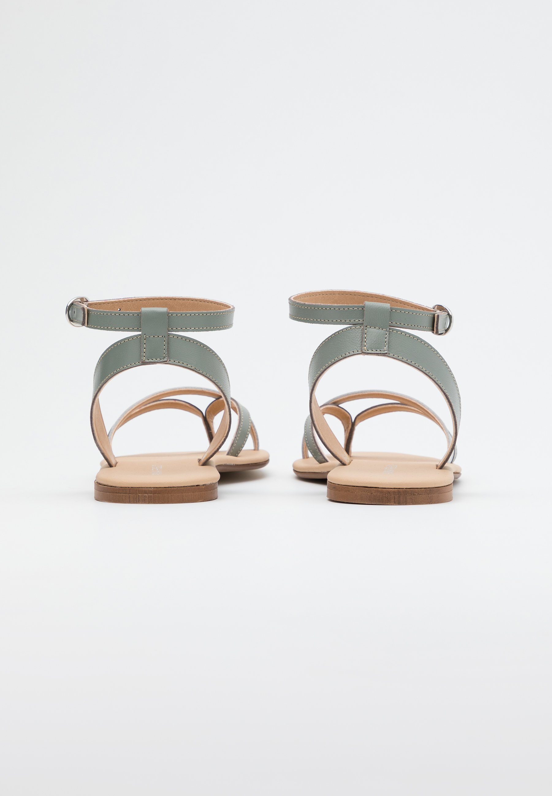 Anna Field LEATHER - Flip Flops - white/silver Anna Field LEATHER - Flip Flops - white/silver