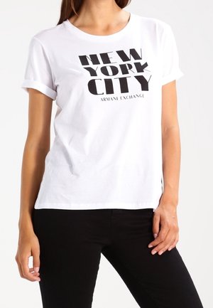 T-shirt med print - white