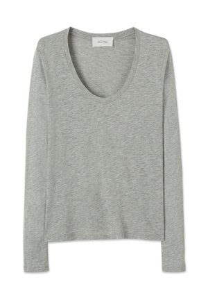 American Vintage JACKSONVILLE ROUND NECK LONG SLEEVE - Tops ar garām piedurknēm - gris chine