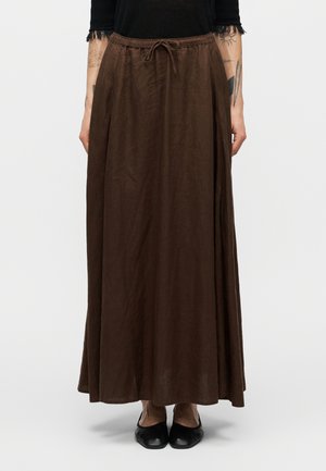 MAXI SKIRT - Maxinederdele - maple brown