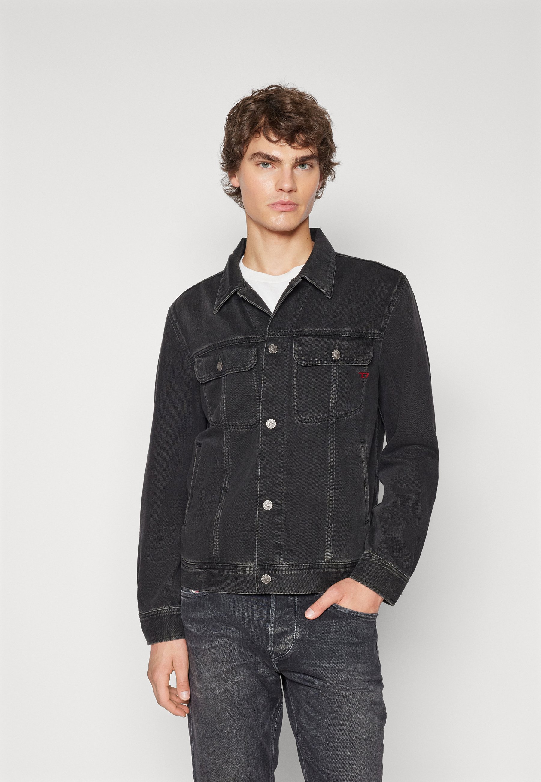 Diesel BARCY - Denim jacket - 02/black denim - Zalando.co.uk