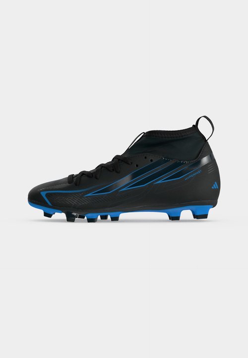 adidas F50 HYPERFAST CLUB MID FIRM GROUND MULTI GROUND KIDS UNISEX - Football boots artificial grass - core black/lucid ray blue — foto 2